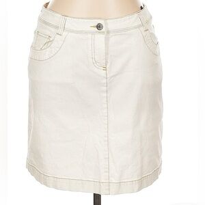 Boden Ivory Mini Skirt with Pockets – Size 12R